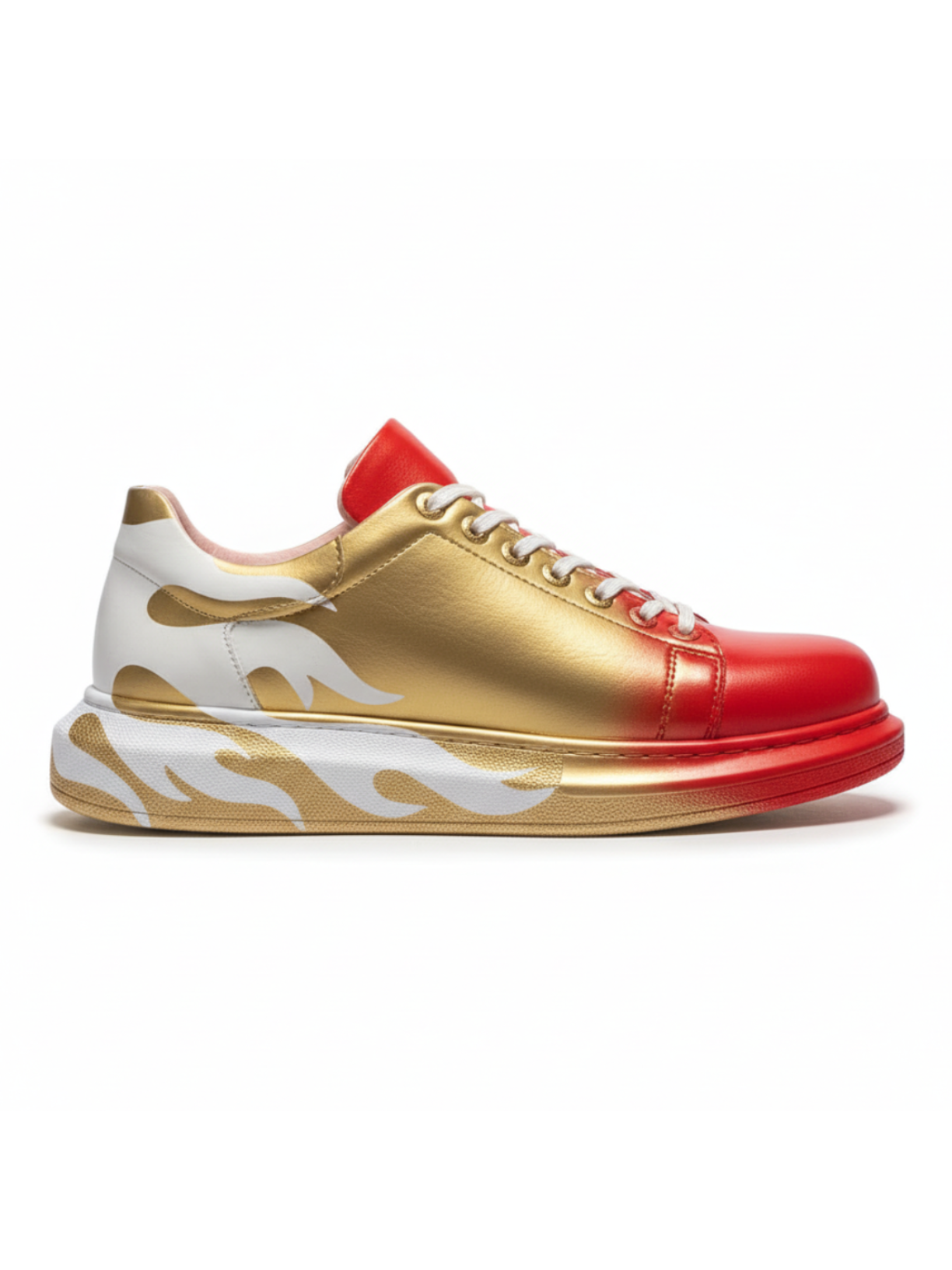 Men's Kinetic Vibe Vivid Motion flame-painted sneaker by Apollo Moda, sixth angle