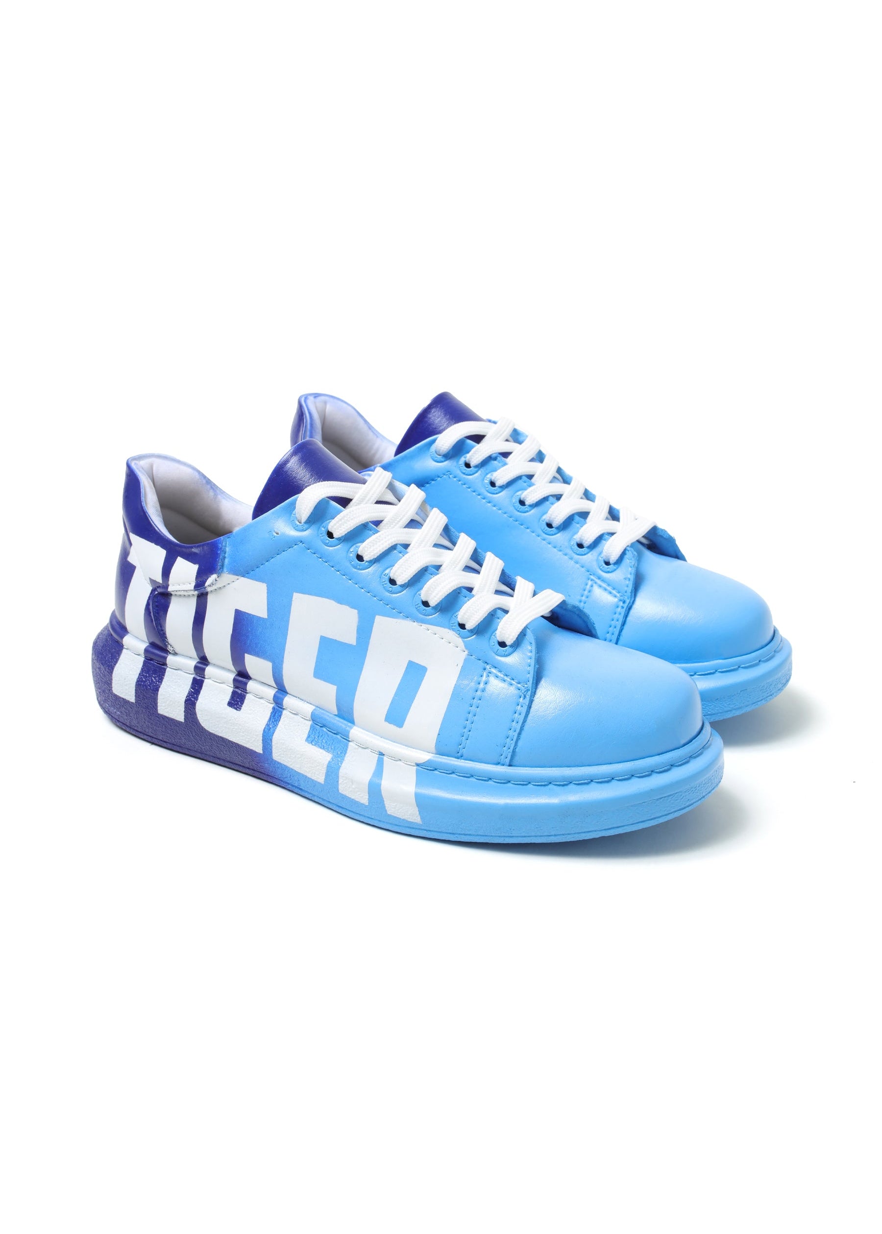 Genova Tiger hand-painted custom sneaker by Apollo Moda, third angle
