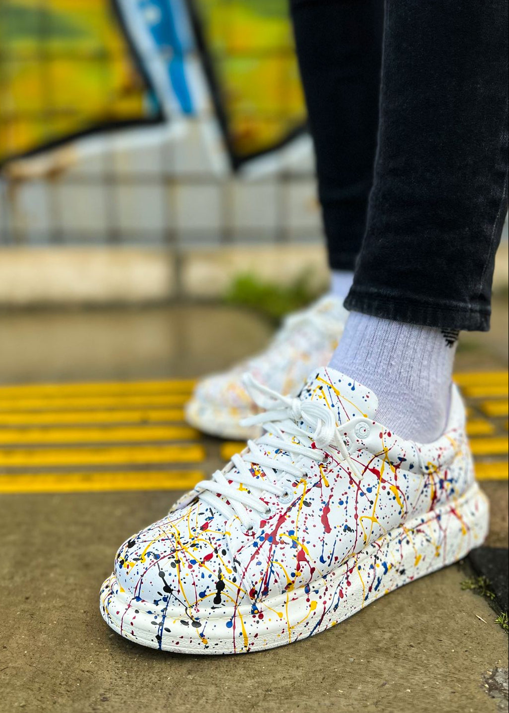 Porto Motion custom sneaker with platform sole by Apollo Moda, sixth angle