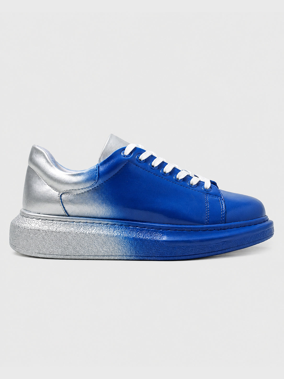 Apollo Moda Women's Color Wave Duo Dynamics blue and silver gradient custom sneaker, main product photo
